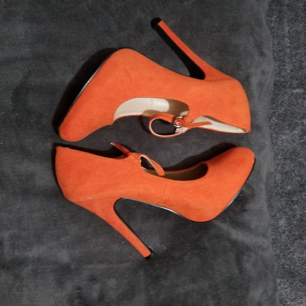 Vibrant Orange Stiletto Heels